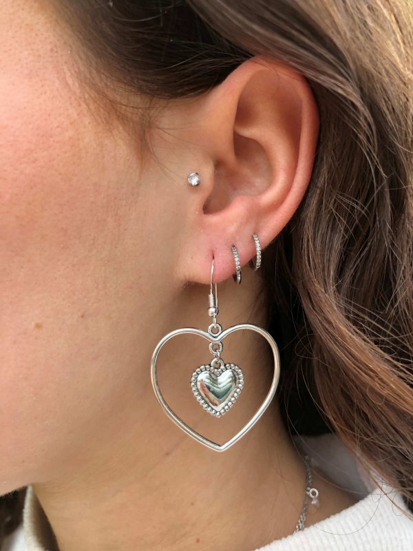 boucles d'oreilles coeur