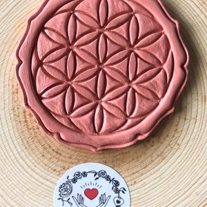 Fleur de Vie corail rechargement pierres naturelles