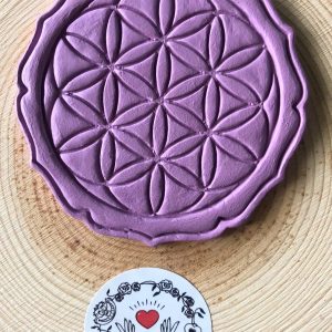 Fleur de Vie mauve rechargement pierres naturelles