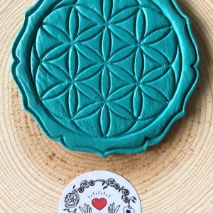Fleur de Vie vert émeraude rechargement pierres naturelles