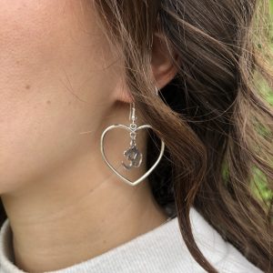 Boucles d'oreilles grand coeur OM