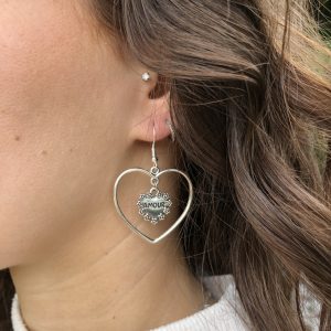 boucles d'oreilles grand coeur Amour