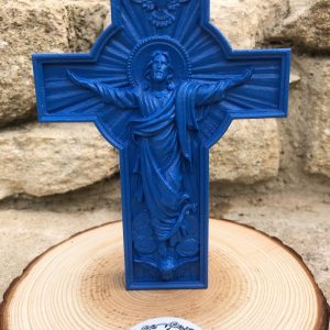 statuette jesus-christ bleu majorelle