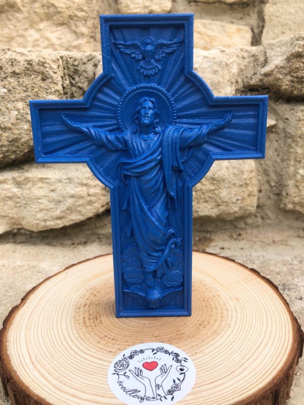statuette jesus-christ bleu majorelle