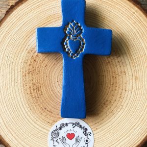 croix sacré coeur ex voto bleu majorelle