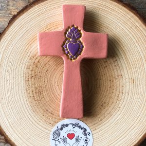 croix sacre coeur corail pourpre