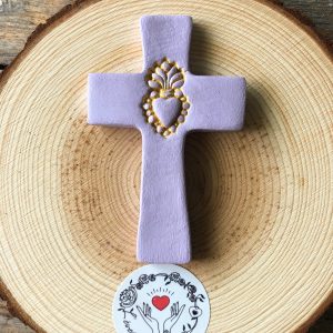 croix sacré coeur lilas