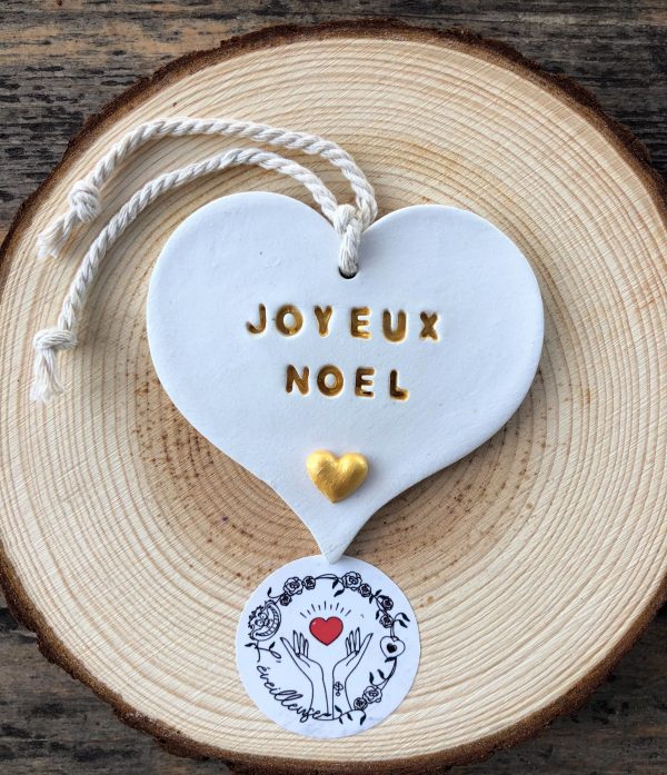 coeur en argile joyeux noel